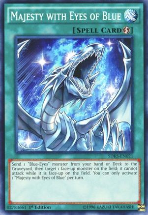 Majesty with Eyes of Blue (SDKS-EN021) - Structure Deck: Seto Kaiba Unlimited Structure Deck: Seto Kaiba Yugioh Single Squirtle Squad Card Shop.