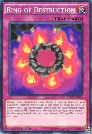 Ring of Destruction (SDKS-EN033) - Structure Deck: Seto Kaiba 1st Edition Structure Deck: Seto Kaiba Yugioh Single Squirtle Squad Card Shop.