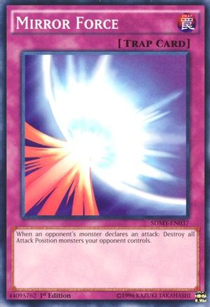 Mirror Force (SDMY-EN037) - Structure Deck: Yugi Muto 1st Edition Structure Deck: Yugi Muto Yugioh Single Squirtle Squad Card Shop.
