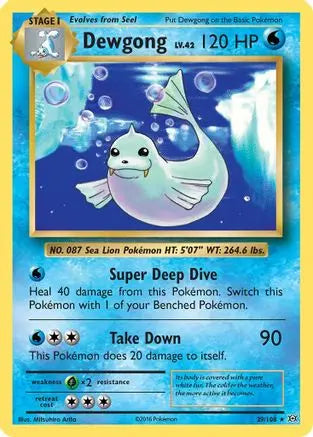 Dewgong 029 - Reverse Holofoil XY Evolutions - Rare XY - Evolutions Pokemon Single Squirtle Squad Card Shop.