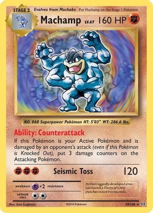 Machamp 059 - Reverse Holofoil XY Evolutions - Holo Rare XY - Evolutions Pokemon Single Squirtle Squad Card Shop.