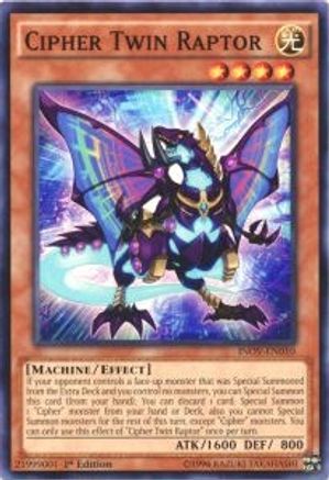 Cipher Twin Raptor (INOV-EN010) - Invasion: Vengeance 1st Edition Invasion: Vengeance Yugioh Single Squirtle Squad Card Shop.