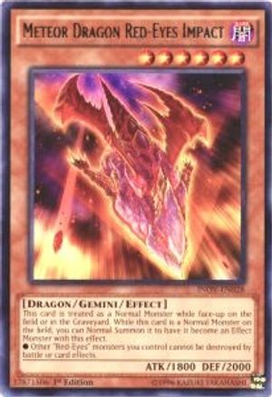 Meteor Dragon Red-Eyes Impact (INOV-EN028) - Invasion: Vengeance 1st Edition Invasion: Vengeance Yugioh Single Squirtle Squad Card Shop.