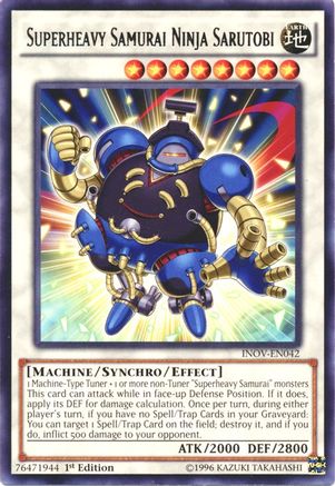 Superheavy Samurai Ninja Sarutobi (INOV-EN042) - Invasion: Vengeance 1st Edition Invasion: Vengeance Yugioh Single Squirtle Squad Card Shop.