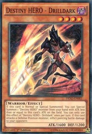 Destiny HERO - Drilldark (DESO-EN001) - Destiny Soldiers 1st Edition Destiny Soldiers Yugioh Single Squirtle Squad Card Shop.