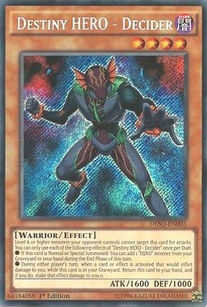 Destiny HERO - Decider (DESO-EN003) - Destiny Soldiers 1st Edition Destiny Soldiers Yugioh Single Squirtle Squad Card Shop.