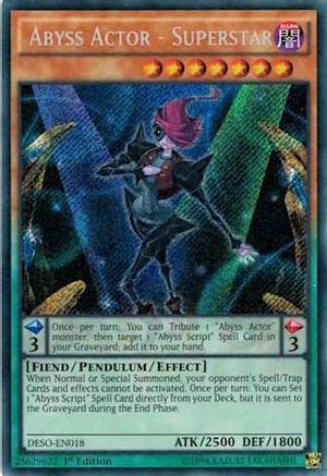 Abyss Actor - Superstar (DESO-EN018) - Destiny Soldiers 1st Edition Destiny Soldiers Yugioh Single Squirtle Squad Card Shop.