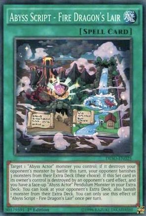 Abyss Script - Fire Dragon's Lair (DESO-EN025) - Destiny Soldiers 1st Edition Destiny Soldiers Yugioh Single Squirtle Squad Card Shop.