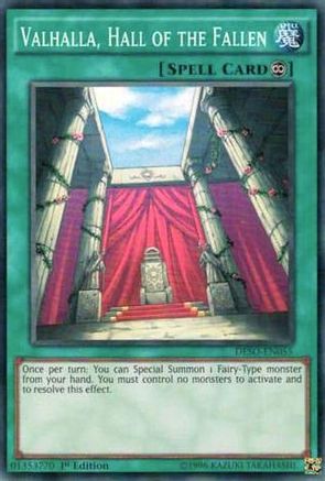 Valhalla, Hall of the Fallen (DESO-EN055) - Destiny Soldiers 1st Edition Destiny Soldiers Yugioh Single Squirtle Squad Card Shop.