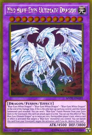 Neo Blue-Eyes Ultimate Dragon (MVP1-ENG01) - The Dark Side of Dimensions Movie Pack: Gold Edition 1st Edition The Dark Side of Dimensions Movie Pack: Gold Edition Yugioh Single Squirtle Squad Card Shop.