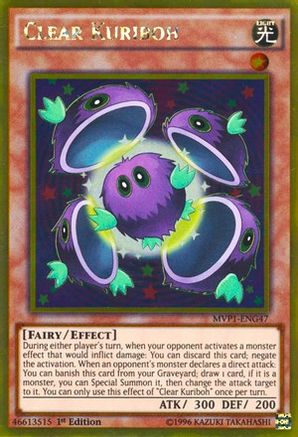 Clear Kuriboh (MVP1-ENG47) - The Dark Side of Dimensions Movie Pack: Gold Edition 1st Edition The Dark Side of Dimensions Movie Pack: Gold Edition Yugioh Single Squirtle Squad Card Shop.