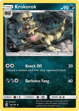 Krokorok SM Base Set - Uncommon SM Base Set Pokemon Single Squirtle Squad Card Shop.