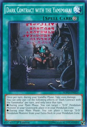 Dark Contract with the Yamimakai (SDPD-EN023) - Structure Deck: Pendulum Domination 1st Edition Structure Deck: Pendulum Domination Yugioh Single Squirtle Squad Card Shop.