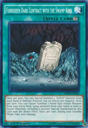 Forbidden Dark Contract with the Swamp King (SDPD-EN026) - Structure Deck: Pendulum Domination 1st Edition Structure Deck: Pendulum Domination Yugioh Single Squirtle Squad Card Shop.