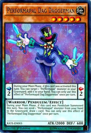 Performapal Dag Daggerman (RATE-EN003) - Raging Tempest Unlimited Raging Tempest Yugioh Single Squirtle Squad Card Shop.