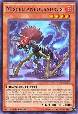 Miscellaneousaurus (RATE-EN028) - Raging Tempest Unlimited Raging Tempest Yugioh Single Squirtle Squad Card Shop.