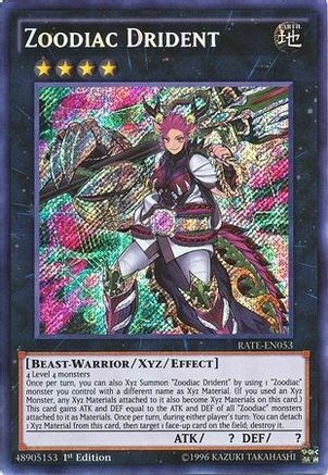 Zoodiac Drident (RATE-EN053) - Raging Tempest Unlimited Raging Tempest Yugioh Single Squirtle Squad Card Shop.