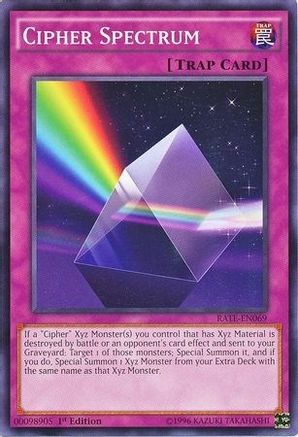 Cipher Spectrum (RATE-EN069) - Raging Tempest Unlimited Raging Tempest Yugioh Single Squirtle Squad Card Shop.