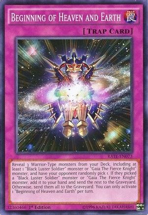 Beginning of Heaven and Earth (RATE-EN073) - Raging Tempest Unlimited Raging Tempest Yugioh Single Squirtle Squad Card Shop.