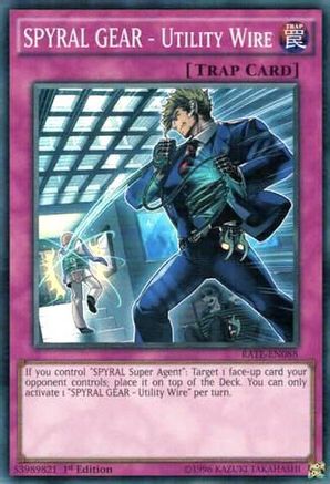 SPYRAL GEAR - Utility Wire (RATE-EN088) - Raging Tempest Unlimited Raging Tempest Yugioh Single Squirtle Squad Card Shop.
