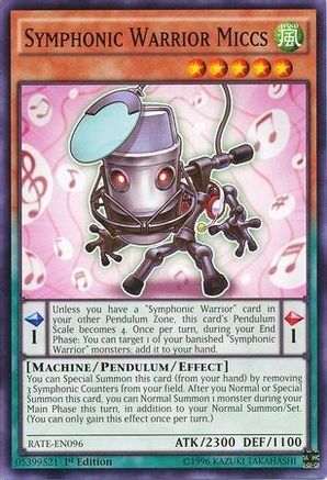 Symphonic Warrior Miccs (RATE-EN096) - Raging Tempest Unlimited Raging Tempest Yugioh Single Squirtle Squad Card Shop.