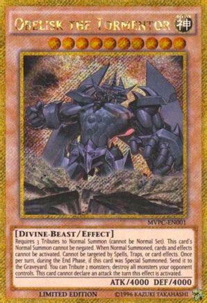 Obelisk the Tormentor (MVPC-EN001) - The Dark Side of Dimensions Movie Pack: Gold Edition Limited The Dark Side of Dimensions Movie Pack: Gold Edition Yugioh Single Squirtle Squad Card Shop.