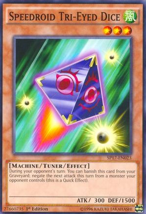 Speedroid Tri-Eyed Dice (Starfoil) (SP17-EN023) - Star Pack - Battle Royal 1st Edition Star Pack - Battle Royal Yugioh Single Squirtle Squad Card Shop.