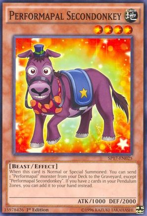 Performapal Secondonkey (Starfoil) (SP17-EN025) - Star Pack - Battle Royal 1st Edition Star Pack - Battle Royal Yugioh Single Squirtle Squad Card Shop.