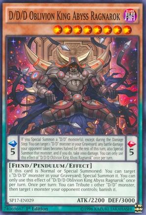 D/D/D Oblivion King Abyss Ragnarok (Starfoil) (SP17-EN029) - Star Pack - Battle Royal 1st Edition Star Pack - Battle Royal Yugioh Single Squirtle Squad Card Shop.