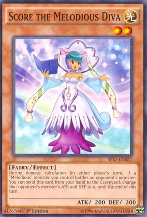 Score the Melodious Diva (SP17-EN031) - Star Pack - Battle Royal 1st Edition Star Pack - Battle Royal Yugioh Single Squirtle Squad Card Shop.