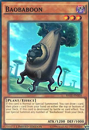 Baobaboon (RATE-ENSE4) - Raging Tempest Limited Raging Tempest Yugioh Single Squirtle Squad Card Shop.