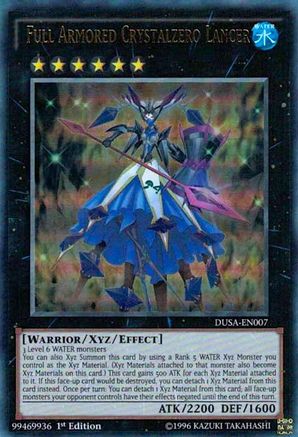 Full Armored Crystalzero Lancer (DUSA-EN007) - Duelist Saga 1st Edition Duelist Saga Yugioh Single Squirtle Squad Card Shop.