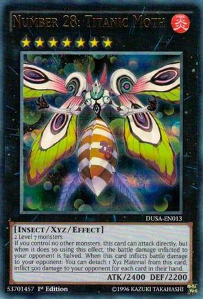 Number 28: Titanic Moth (DUSA-EN013) - Duelist Saga 1st Edition Duelist Saga Yugioh Single Squirtle Squad Card Shop.