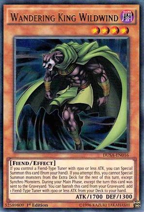 Wandering King Wildwind (DUSA-EN016) - Duelist Saga 1st Edition Duelist Saga Yugioh Single Squirtle Squad Card Shop.