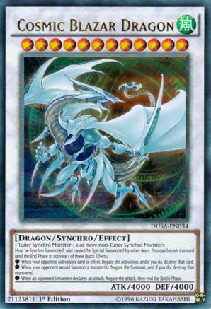 Cosmic Blazar Dragon (DUSA-EN034) - Duelist Saga 1st Edition Duelist Saga Yugioh Single Squirtle Squad Card Shop.