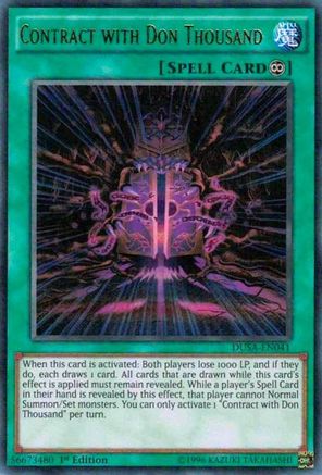 Contract with Don Thousand (DUSA-EN041) - Duelist Saga 1st Edition Duelist Saga Yugioh Single Squirtle Squad Card Shop.