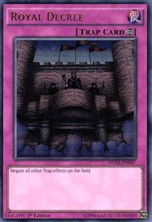 Royal Decree (DUSA-EN047) - Duelist Saga 1st Edition Duelist Saga Yugioh Single Squirtle Squad Card Shop.