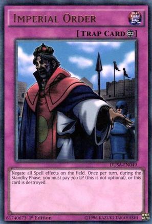 Imperial Order (DUSA-EN049) - Duelist Saga 1st Edition Duelist Saga Yugioh Single Squirtle Squad Card Shop.