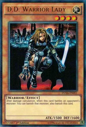 D.D. Warrior Lady (DUSA-EN051) - Duelist Saga 1st Edition Duelist Saga Yugioh Single Squirtle Squad Card Shop.