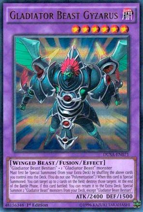 Gladiator Beast Gyzarus (DUSA-EN071) - Duelist Saga 1st Edition Duelist Saga Yugioh Single Squirtle Squad Card Shop.