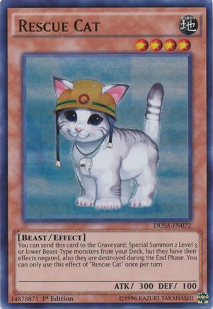 Rescue Cat (DUSA-EN072) - Duelist Saga 1st Edition Duelist Saga Yugioh Single Squirtle Squad Card Shop.