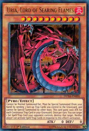 Uria, Lord of Searing Flames (DUSA-EN096) - Duelist Saga 1st Edition Duelist Saga Yugioh Single Squirtle Squad Card Shop.
