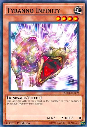 Tyranno Infinity (SR04-EN009) - Structure Deck: Dinosmasher's Fury 1st Edition Structure Deck: Dinosmasher's Fury Yugioh Single Squirtle Squad Card Shop.