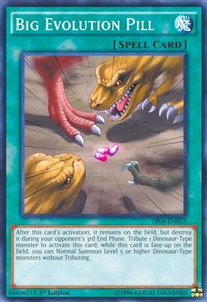 Big Evolution Pill (SR04-EN023) - Structure Deck: Dinosmasher's Fury 1st Edition Structure Deck: Dinosmasher's Fury Yugioh Single Squirtle Squad Card Shop.