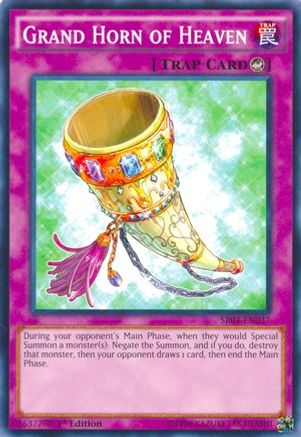 Grand Horn of Heaven (SR04-EN037) - Structure Deck: Dinosmasher's Fury 1st Edition Structure Deck: Dinosmasher's Fury Yugioh Single Squirtle Squad Card Shop.
