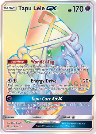 Tapu Lele GX (Secret) - Holofoil SM Guardians Rising - Secret Rare SM - Guardians Rising Pokemon Single Squirtle Squad Card Shop.