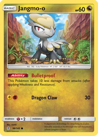 Jangmo-o 098 - Reverse Holofoil SM Guardians Rising - Common SM - Guardians Rising Pokemon Single Squirtle Squad Card Shop.