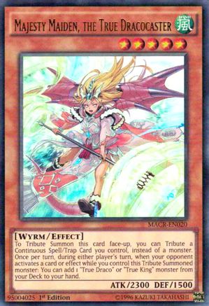 Majesty Maiden, the True Dracocaster (MACR-EN020) - Maximum Crisis 1st Edition Maximum Crisis Yugioh Single Squirtle Squad Card Shop.