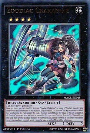 Zoodiac Chakanine (MACR-EN048) - Maximum Crisis 1st Edition Maximum Crisis Yugioh Single Squirtle Squad Card Shop.
