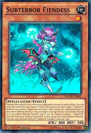 Subterror Fiendess (MACR-EN082) - Maximum Crisis Unlimited Maximum Crisis Yugioh Single Squirtle Squad Card Shop.